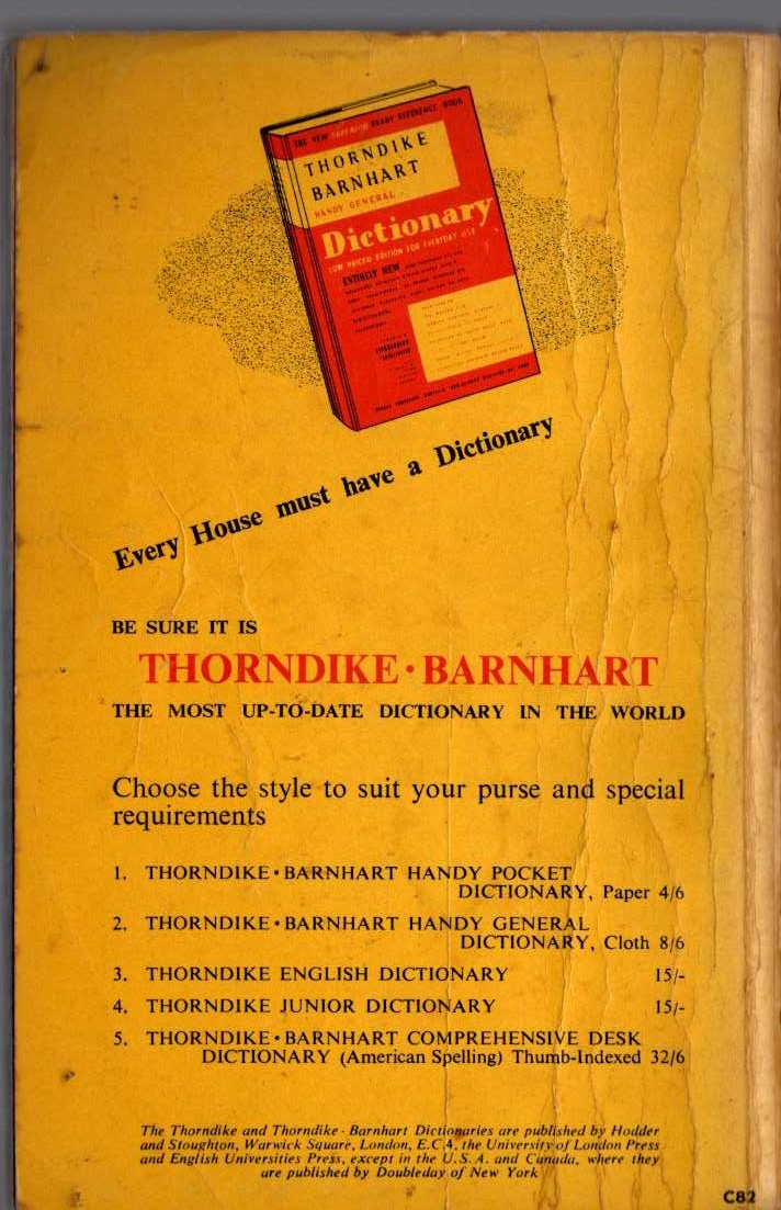 Manning Coles  PRAY SILENCE magnified rear book cover image