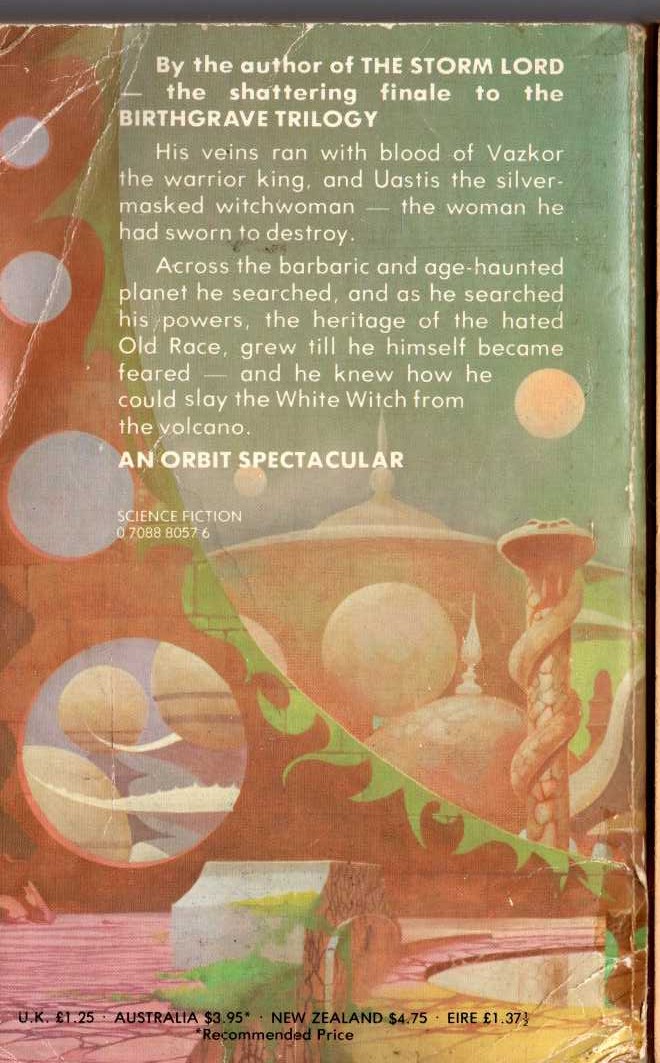 Tanith Lee  QUEST FOR THE WHITE WITCH magnified rear book cover image