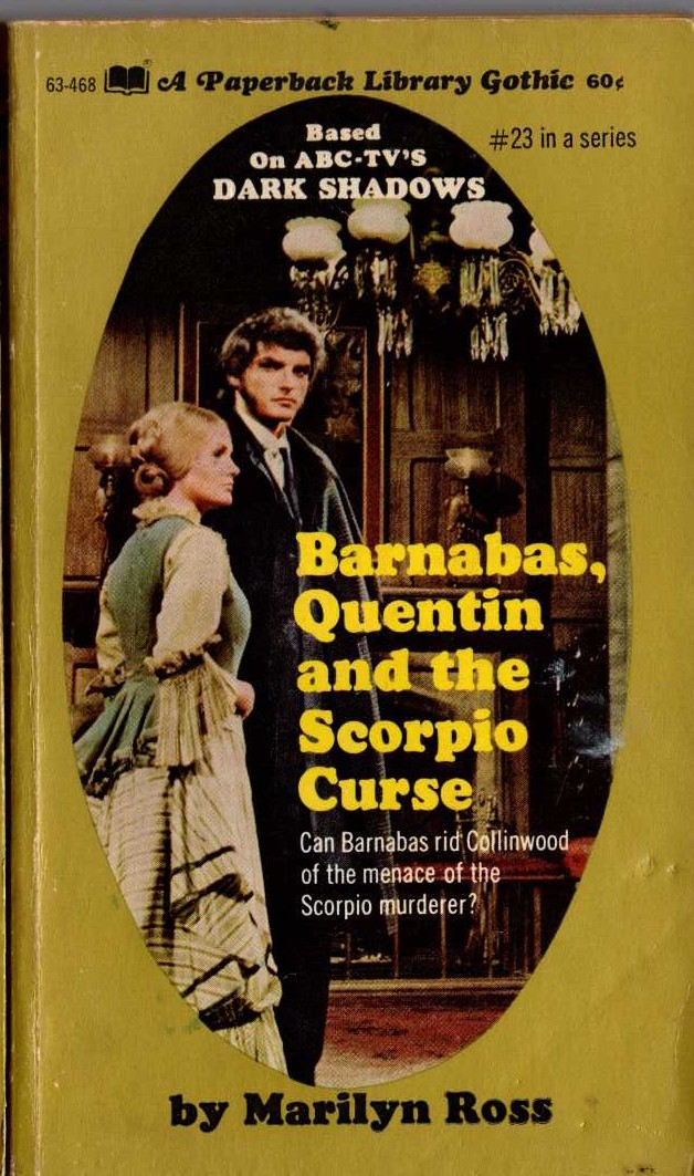 Marilyn Ross  BARNABAS, QUENTIN, AND THE SCORPIO CURSE front book cover image