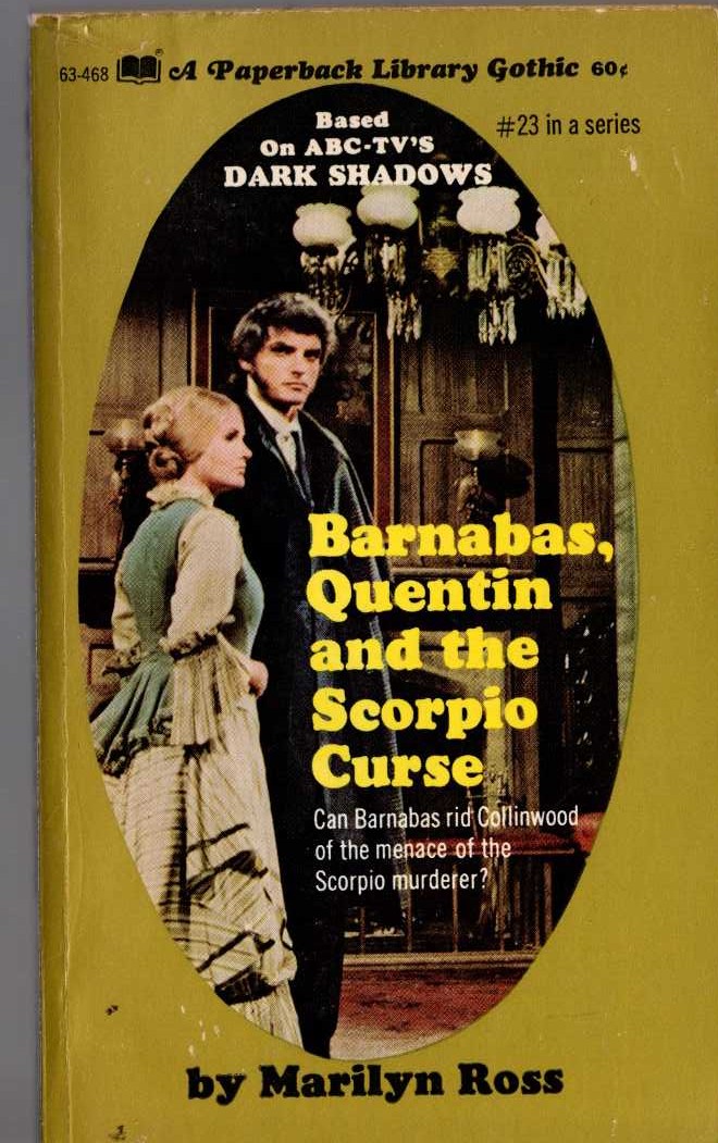 Marilyn Ross  BARNABAS, QUENTIN, AND THE SCORPIO CURSE front book cover image