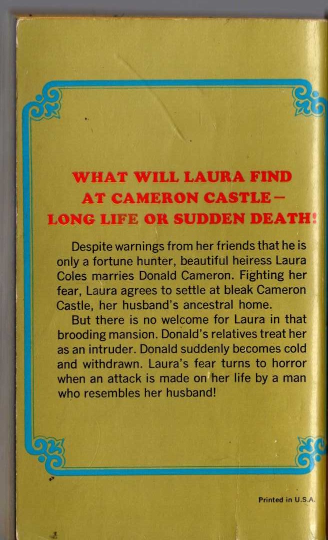 Marilyn Ross  CAMERON CASTLE magnified rear book cover image