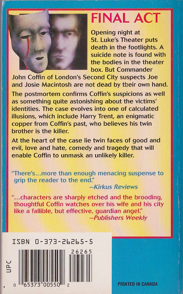 Gwendoline Butler  A DARK COFFIN magnified rear book cover image