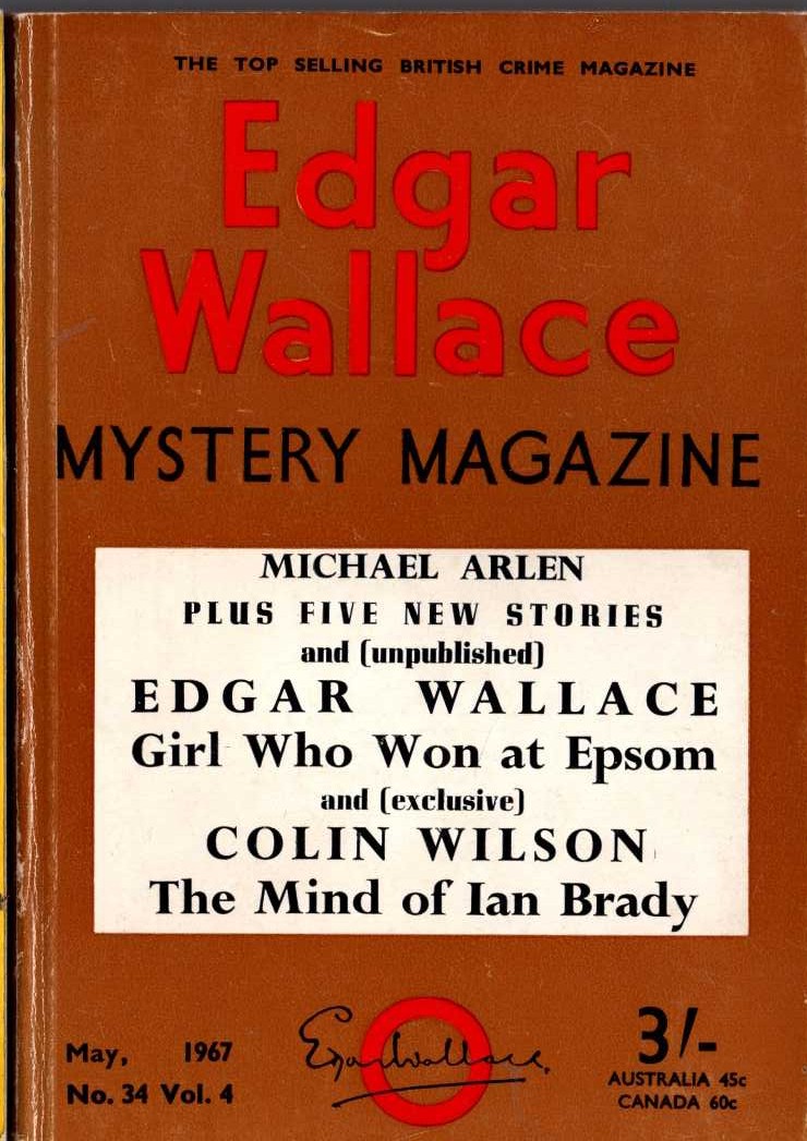 Various   EDGAR WALLACE MYSTERY MAGAZINE. No.34 Vol.4 May 1967 front book cover image