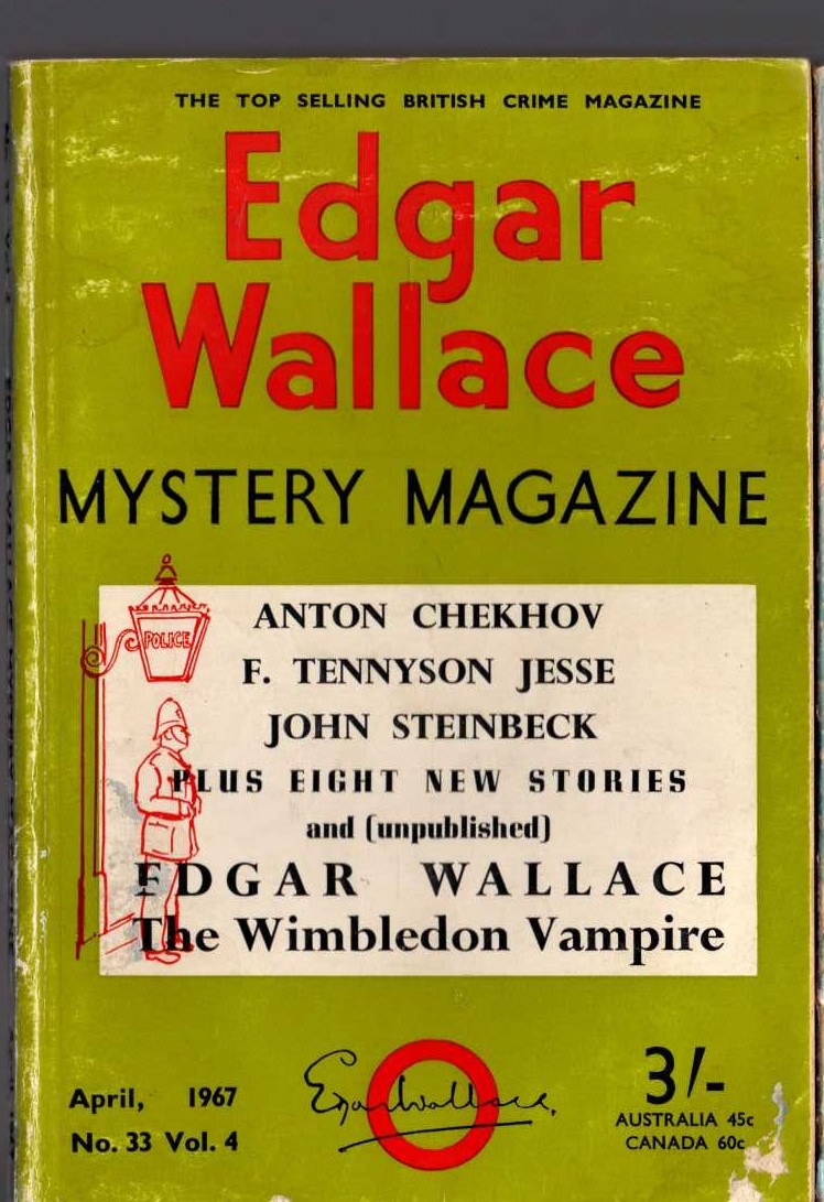 Various   EDGAR WALLACE MYSTERY MAGAZINE. No.33 Vol.4 April 1967 front book cover image