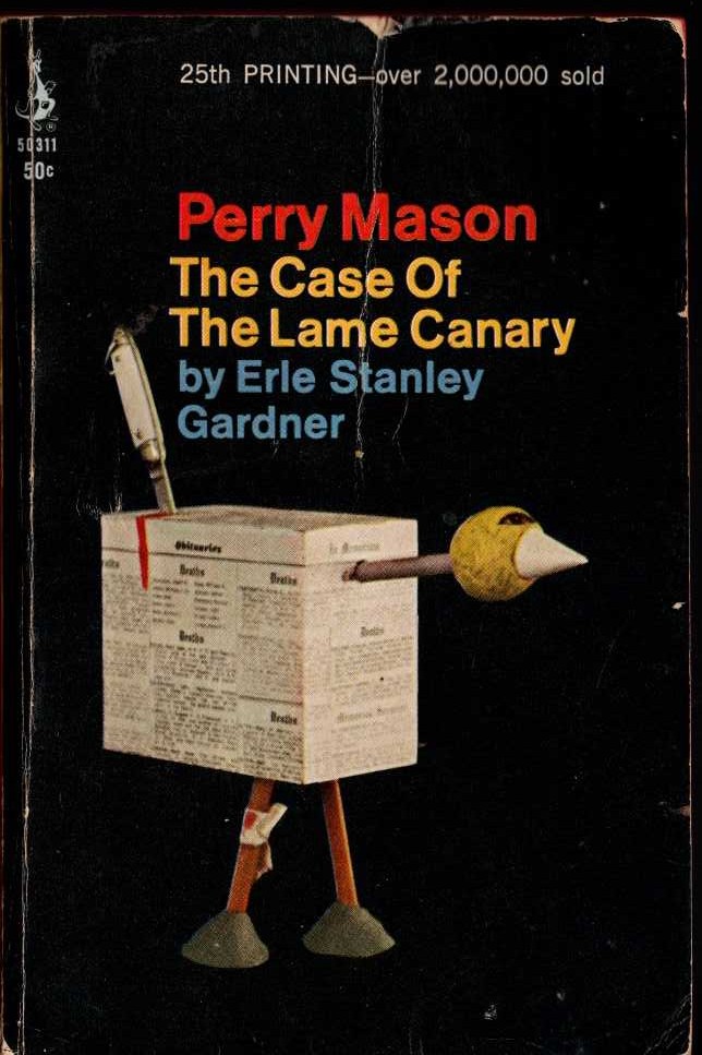 Erle Stanley Gardner  THE CASE OF THE LAME CANARY front book cover image