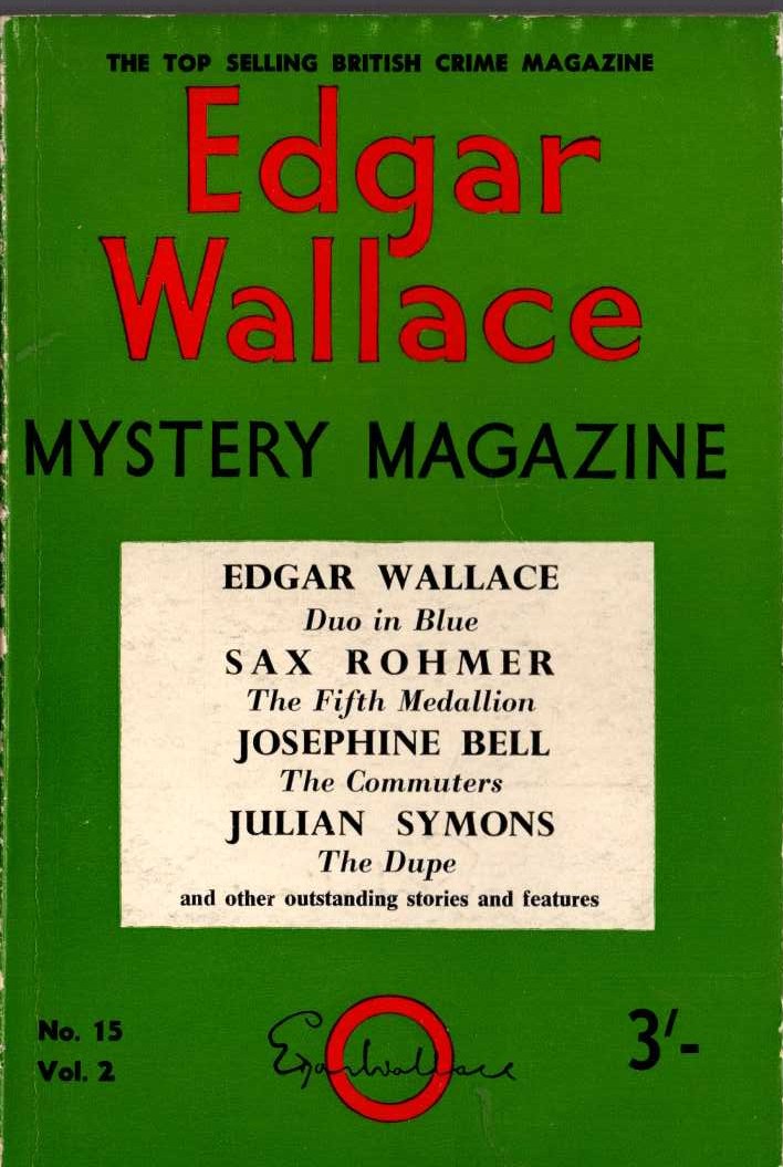Various   EDGAR WALLACE MYSTERY MAGAZINE. No.15 Vol.2 October 1965 front book cover image