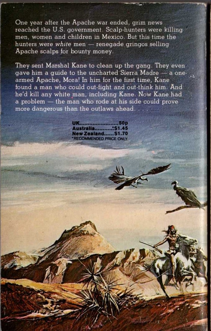 Louis Masterson  THE VULTURES OF SIERRA MADRE magnified rear book cover image