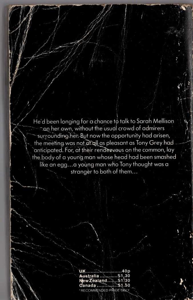 Michael Halliday  QUARREL WITH MURDER magnified rear book cover image