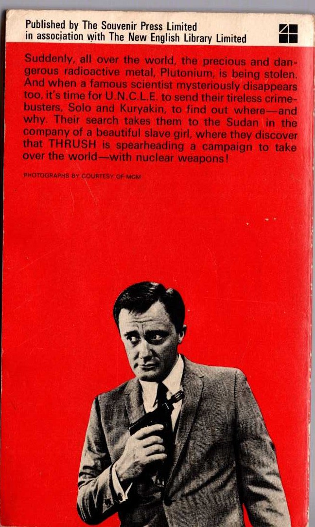 Peter Leslie  THE MAN FROM U.N.C.L.E. (7): The Radioactive Camel Affair magnified rear book cover image