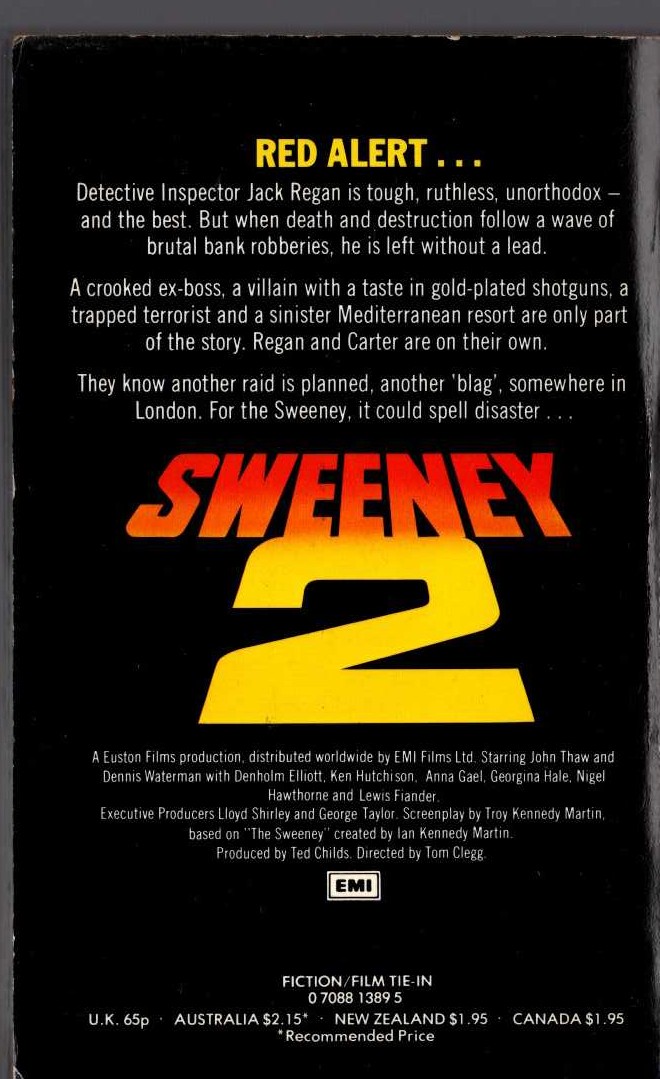 Joe Balham  THE SWEENEY 2: THE BLAG magnified rear book cover image