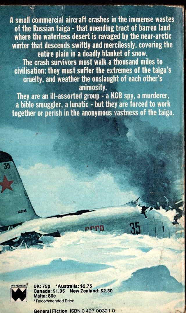 Heinz Konsalik  THE DAMNED OF THE TAIGA magnified rear book cover image