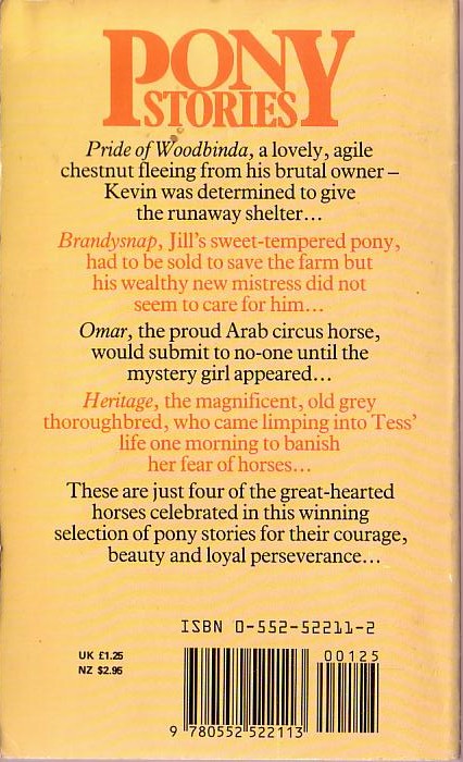 Ian Woodward (Edits) PONY STORIES magnified rear book cover image