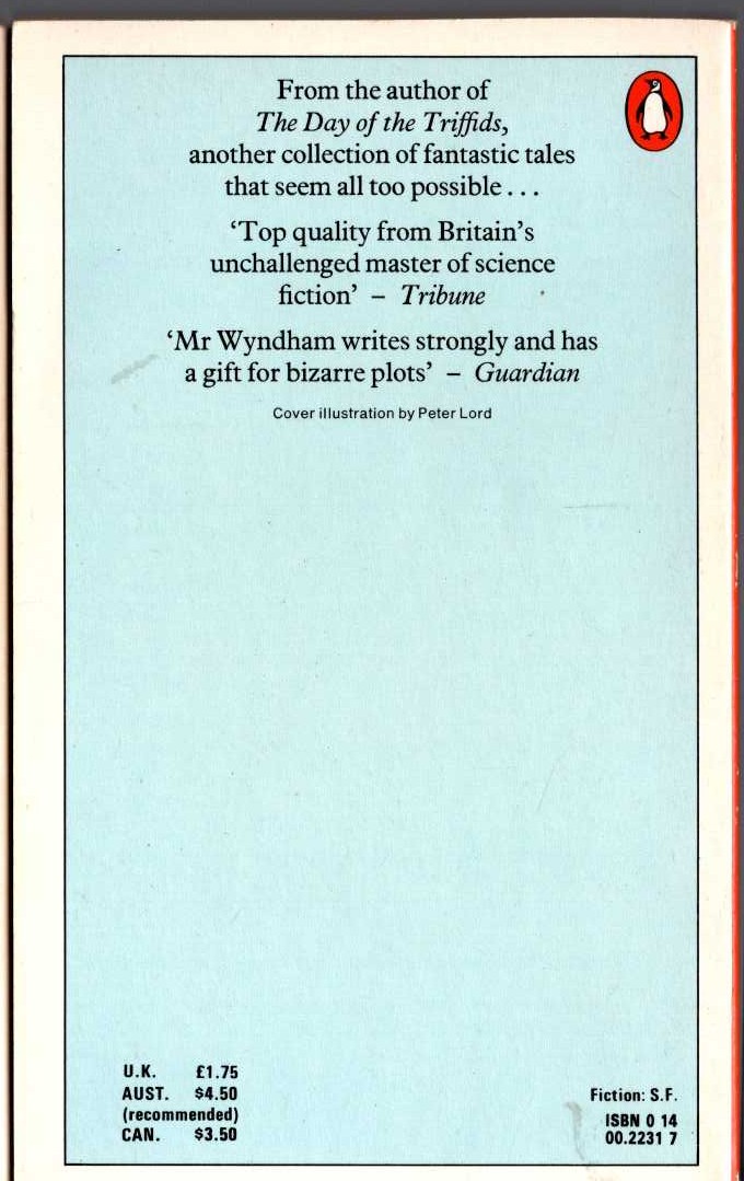 John Wyndham  CONSIDER HER WAYS and others magnified rear book cover image