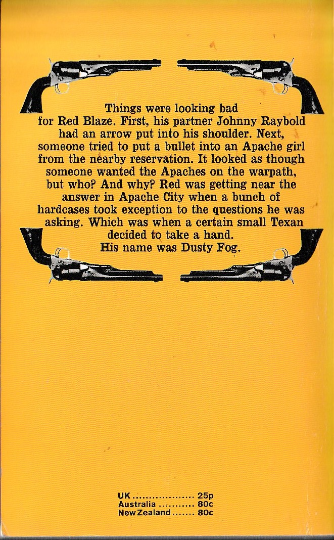 J.T. Edson  GUNSMOKE THUNDER magnified rear book cover image