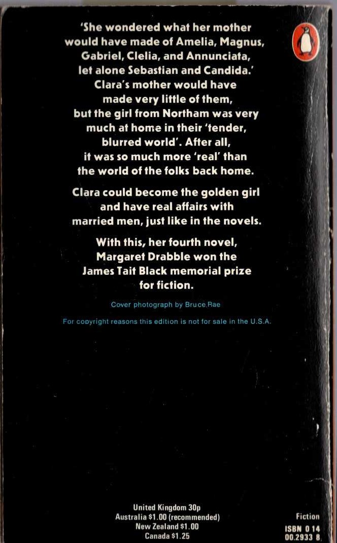 Margaret Drabble  JERUSALEM THE GOLDEN magnified rear book cover image