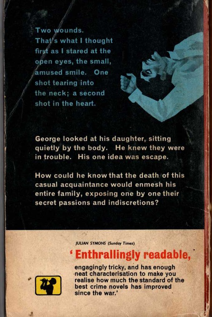 Patrick Quentin  SHADOW OF GUILT magnified rear book cover image