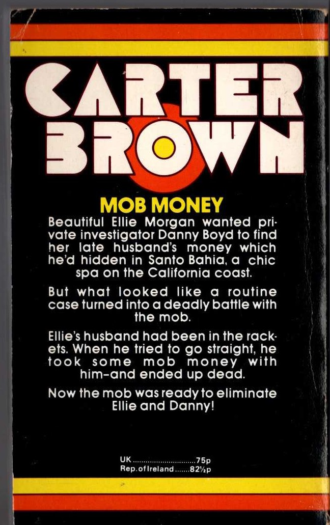Carter Brown  THE STARBERRY-BLONDE JUNGLE magnified rear book cover image