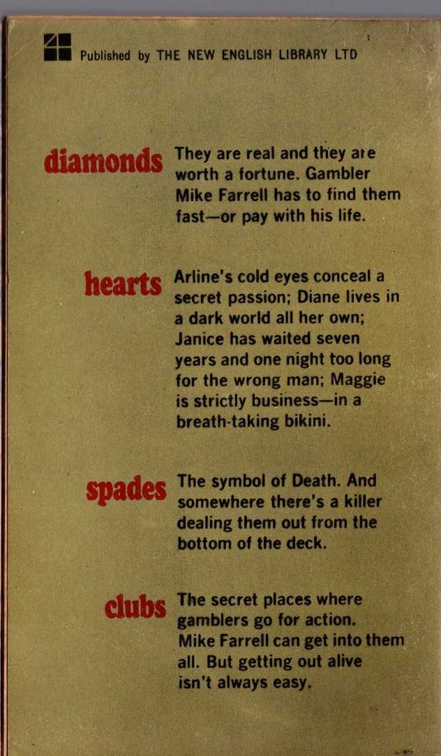 Carter Brown  THE SCARLET FLUSH magnified rear book cover image