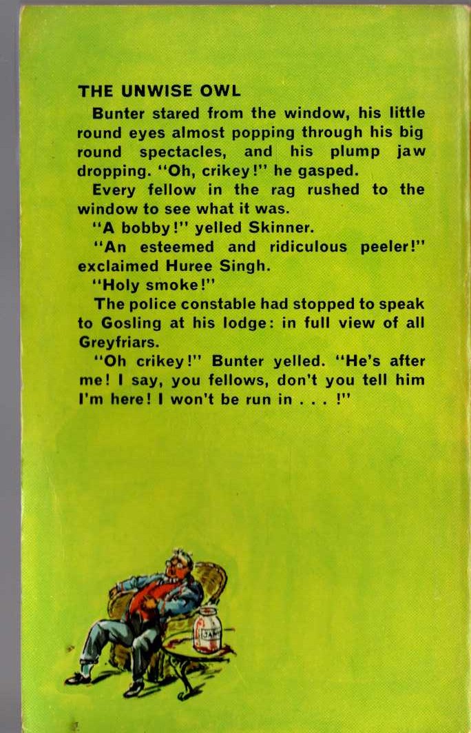 Frank Richards  BILLY BUNTER OF GREYFRIARS SCHOOL magnified rear book cover image