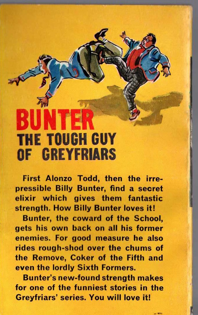 Frank Richards  BUNTER THE TOUGH GUY OF GREYFRIARS magnified rear book cover image