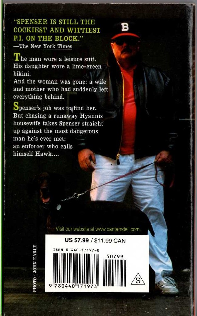 Robert B. Parker  PROMISED LAND magnified rear book cover image