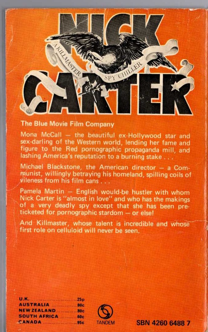 Nick Carter  THE DEVIL'S COCKPIT magnified rear book cover image