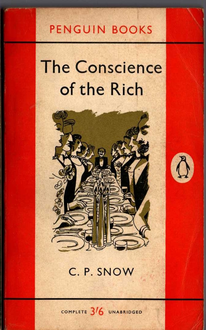 C.P. Snow  THE CONSCIENCE OF THE RICH front book cover image