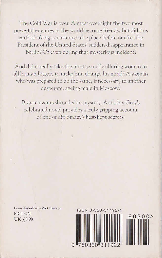 Anthony Grey  THE NAKED ANGELS magnified rear book cover image