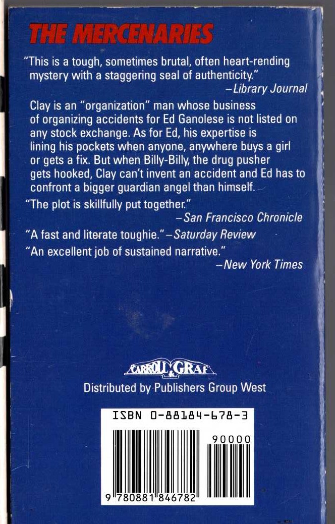 Donald E. Westlake  THE MERCENARIES magnified rear book cover image
