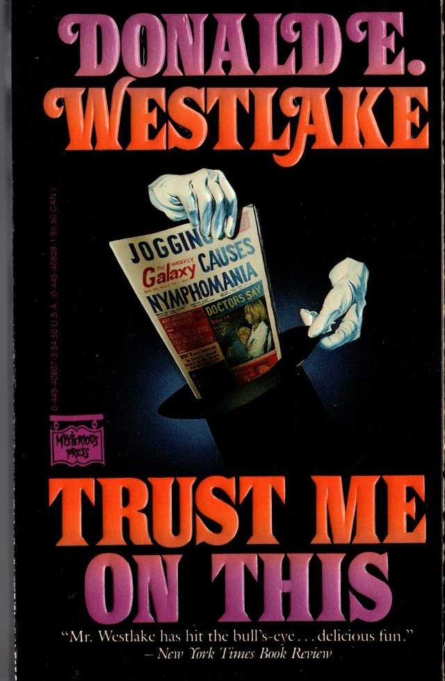 Donald E. Westlake  TRUST ME ON THIS front book cover image