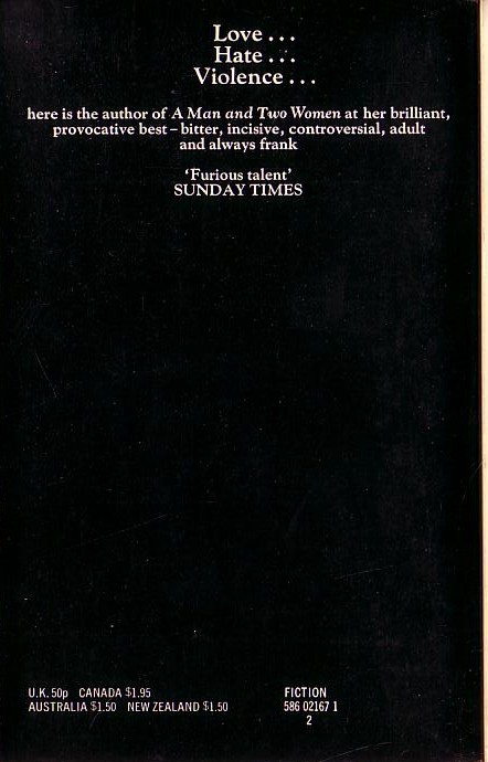 Doris Lessing  THE BLACK MADONNA magnified rear book cover image