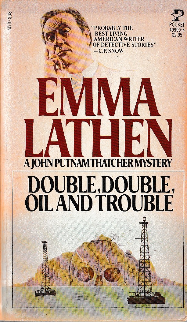Emma Lathen  DOUBLE, DOUBLE, OIL AND TROUBLE front book cover image