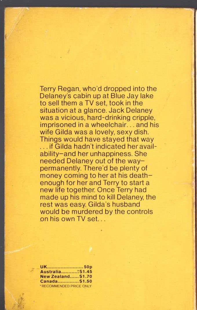 James Hadley Chase  SHOCK TREATMENT magnified rear book cover image
