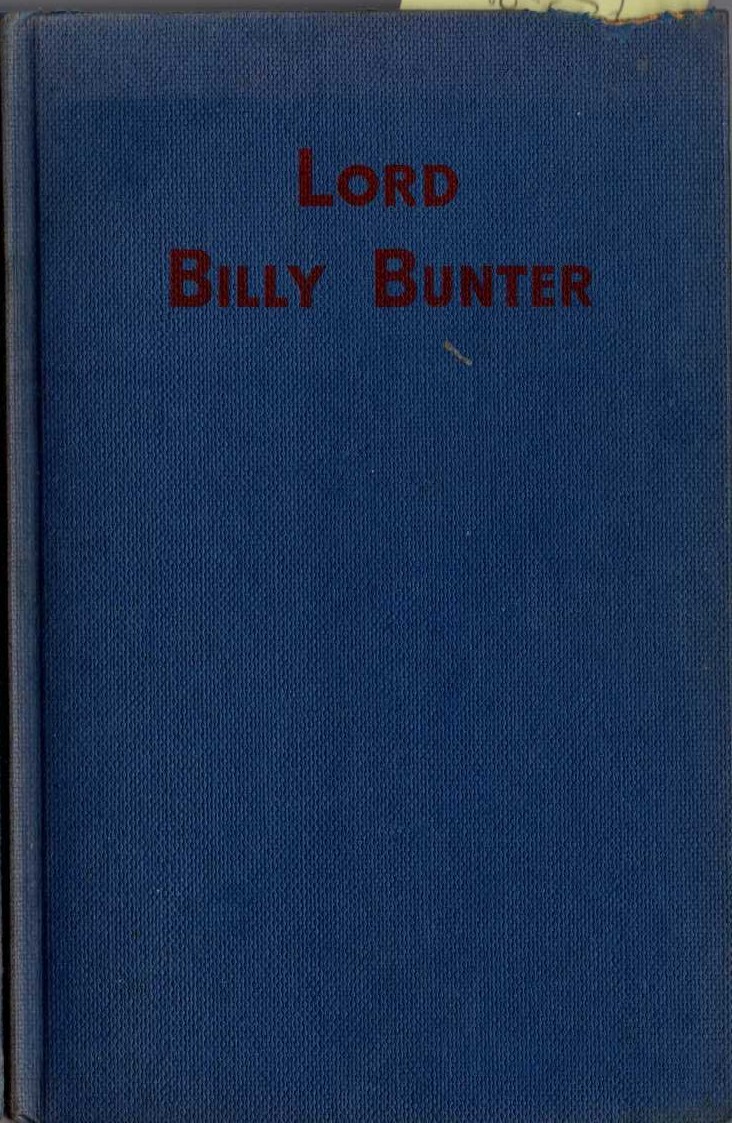 LORD BILLY BUNTER front book cover image