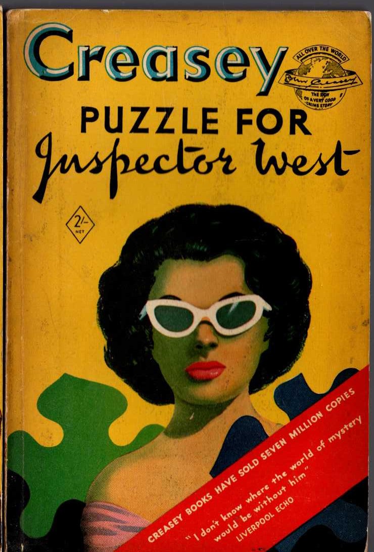 John Creasey  PUZZLE FOR INSPECTOR WEST front book cover image