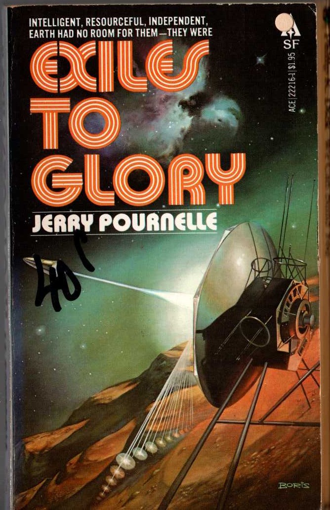 Jerry Pournelle  EXILES TO GLORY front book cover image