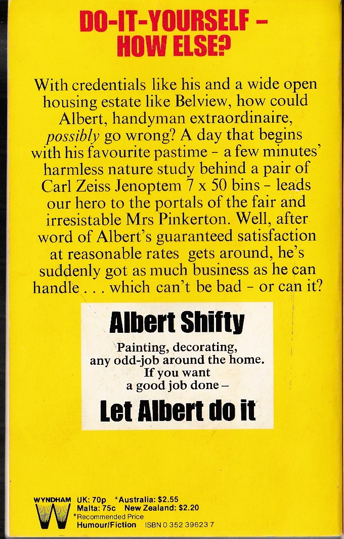 Stanley Morgan  INSIDE ALBERT SHIFTY magnified rear book cover image