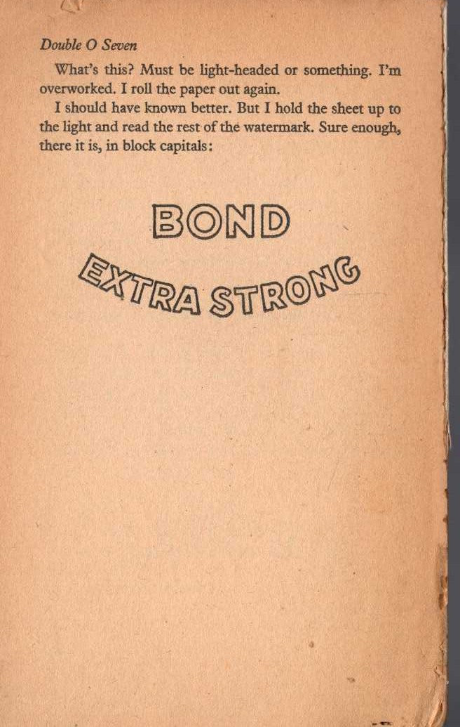 (O.F.Snelling) 007 JAMES BOND. A REPORT magnified rear book cover image