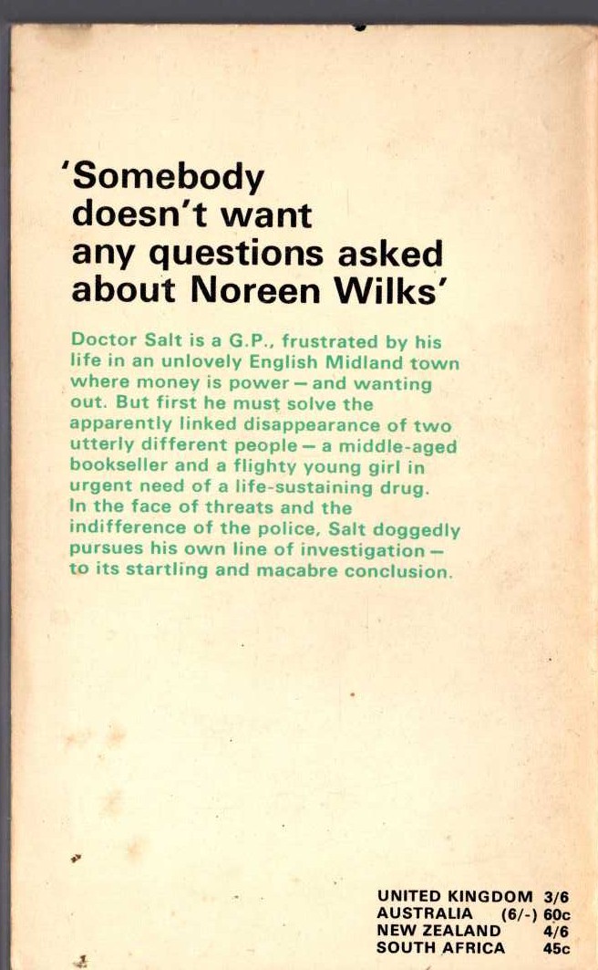J.B. Priestley  SALT IS LEAVING magnified rear book cover image