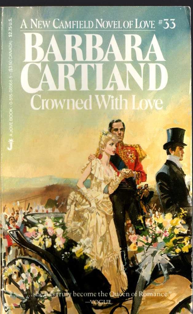 Barbara Cartland  CROWNED WITH LOVE front book cover image