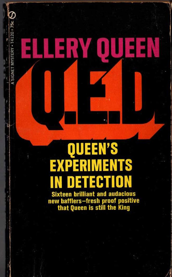 Ellery Queen  Q.E.D. (Queen's Experiments in Detection) front book cover image