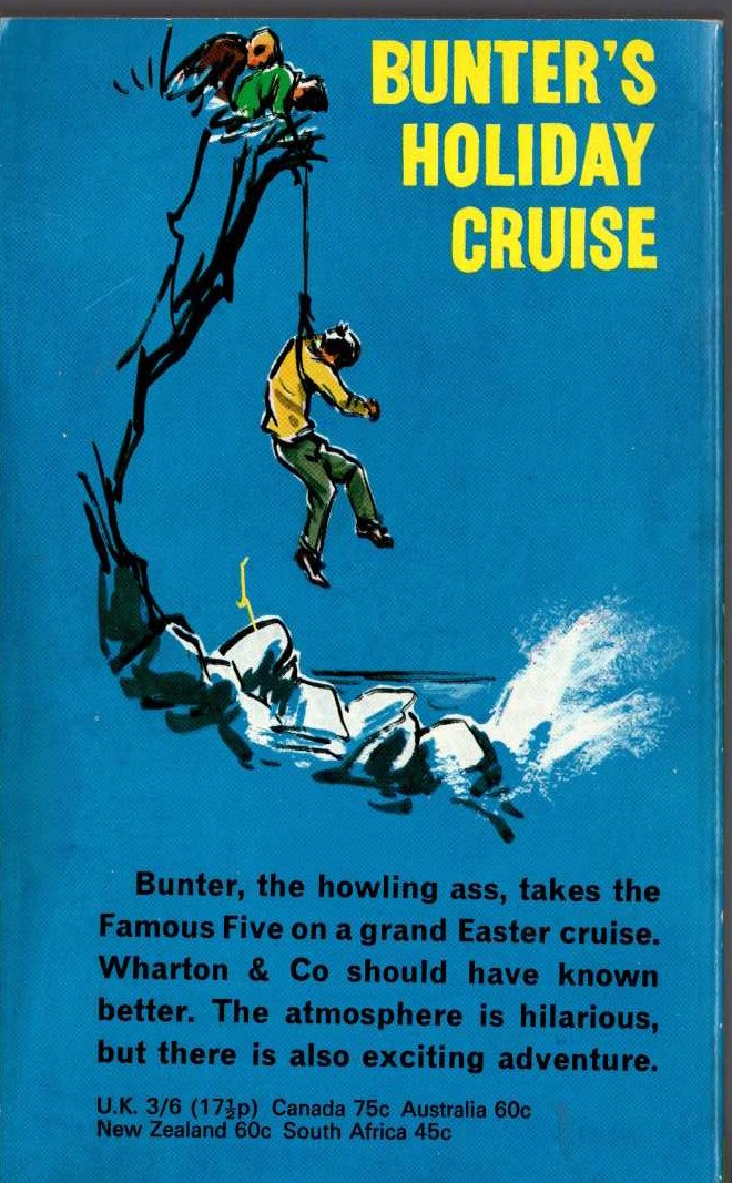 Frank Richards  BUNTER'S HOLIDAY CRUISE magnified rear book cover image