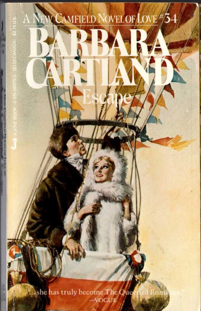 Barbara Cartland  ESCAPE front book cover image