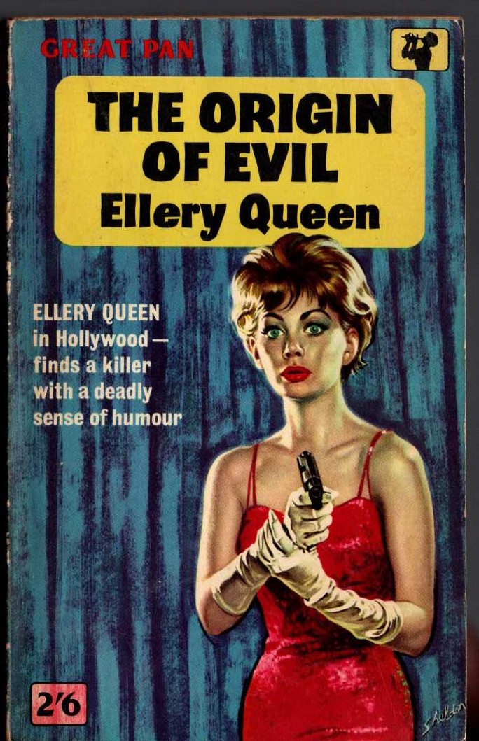 Ellery Queen  THE ORIGIN OF EVIL front book cover image