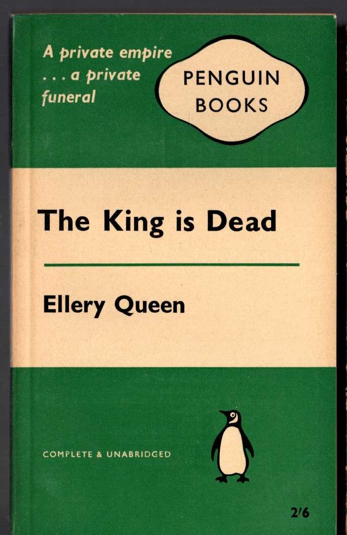 Ellery Queen  THE KING IS DEAD front book cover image