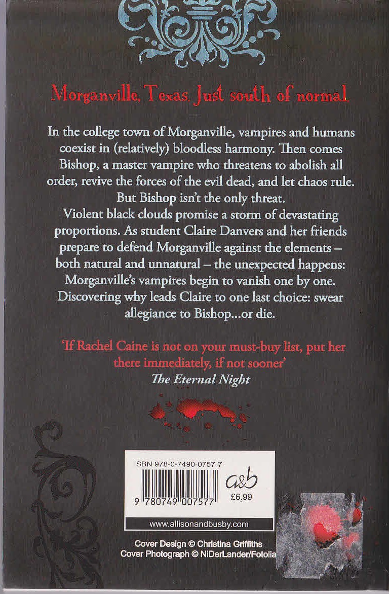 Rachel Caine  LORD OF MISRULE magnified rear book cover image