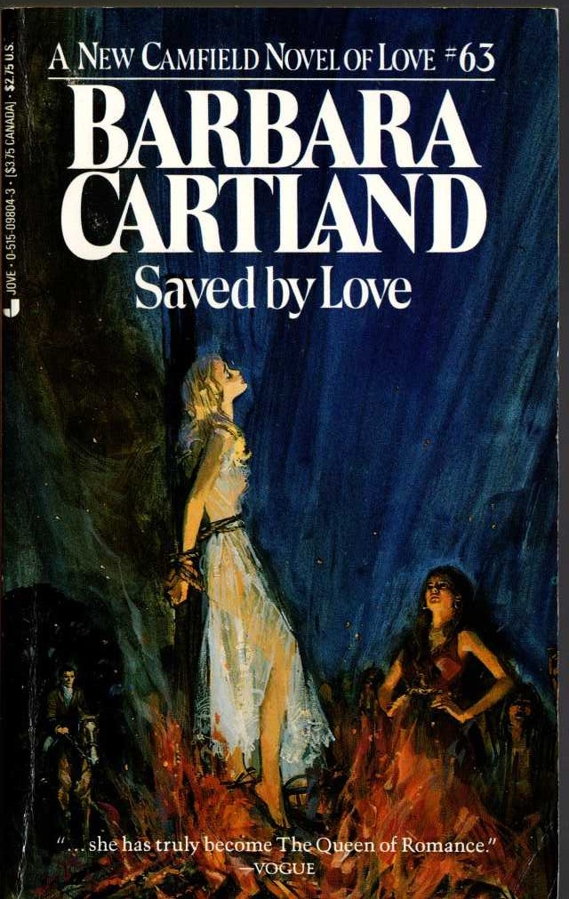Barbara Cartland  SAVED BY LOVE front book cover image