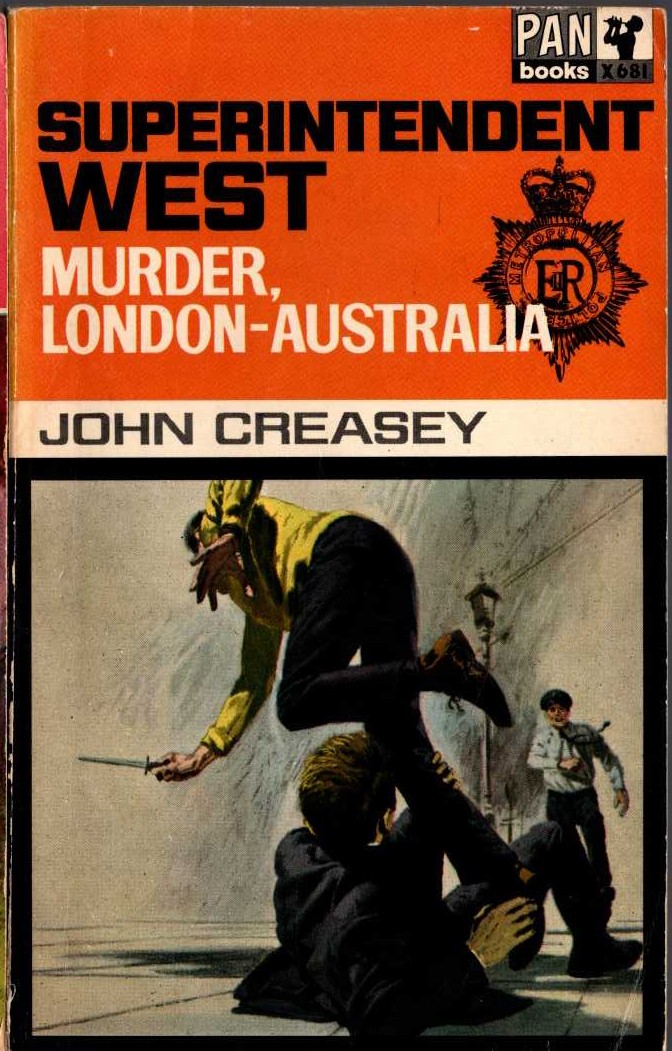 John Creasey  MURDER, LONDON - AUSTRALIA (Superintendent West) front book cover image