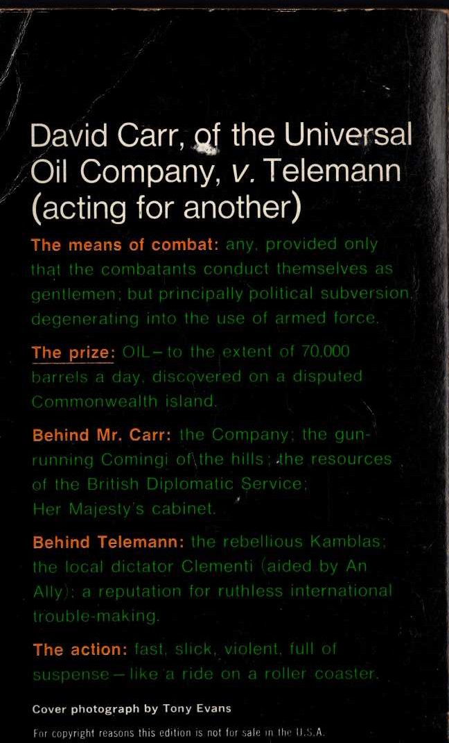William Haggard  THE TELEMANN TOUCH magnified rear book cover image