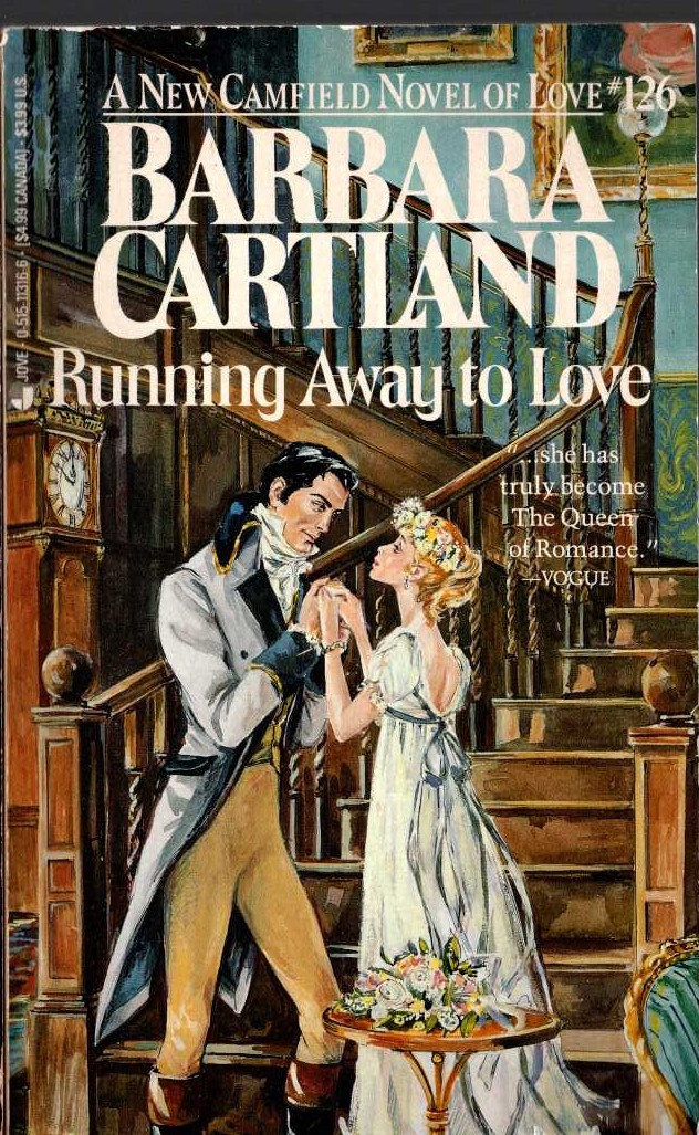 Barbara Cartland  RUNNING AWAY TO LOVE front book cover image